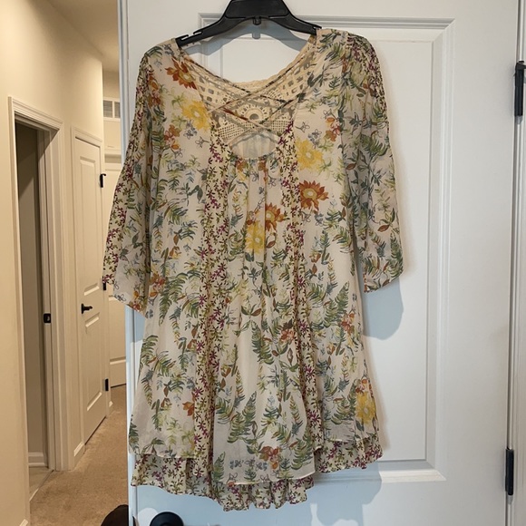 Free People shift dress ivory. Size small - Picture 2 of 3